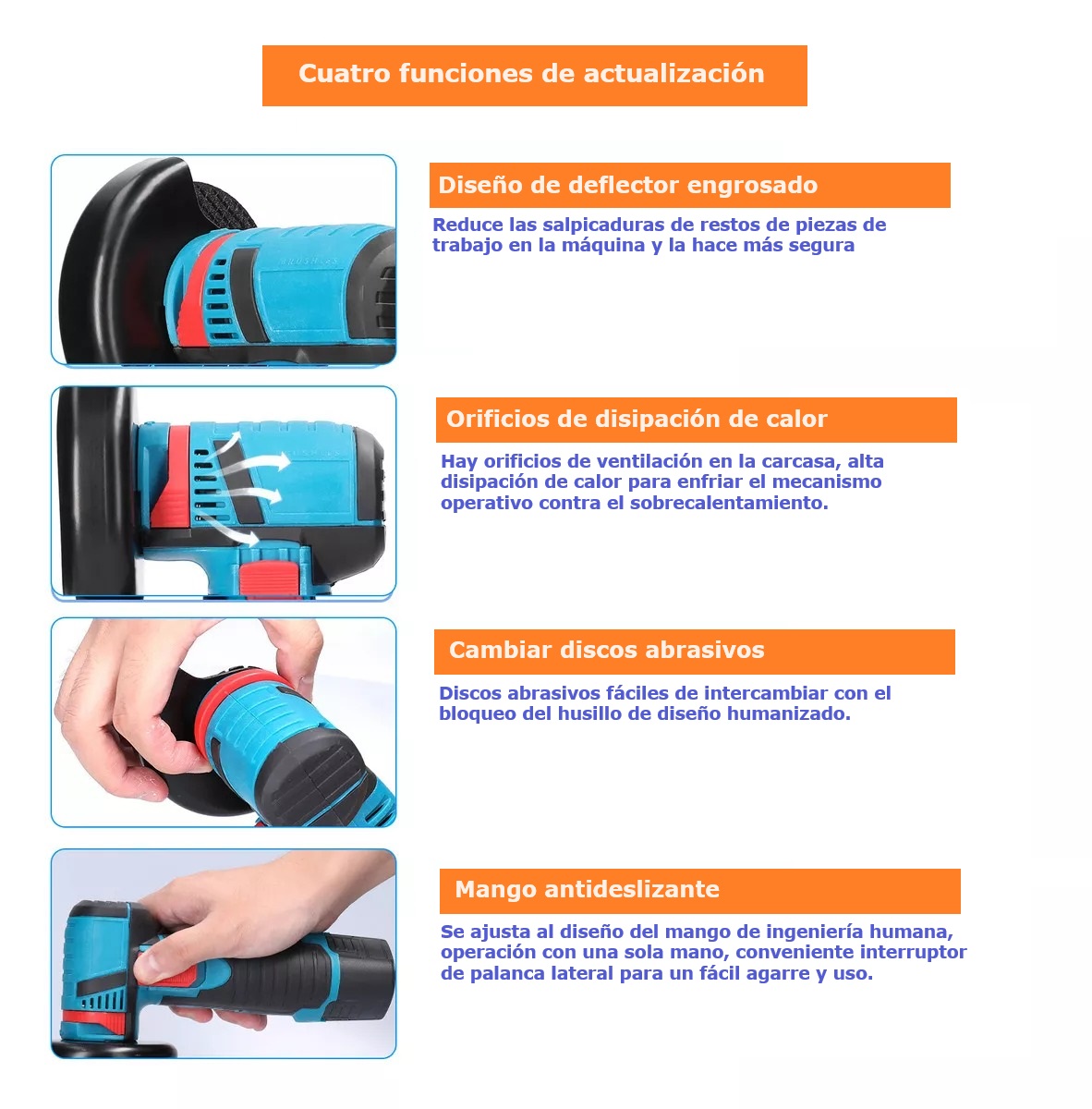 Miniatura 3 de Amoladora Angular Eléctrica 19500 Rpm